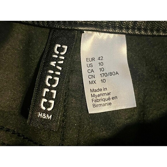 H&M Divided Faux Leather Pants Size 10 NWOT - Picture 5 of 8